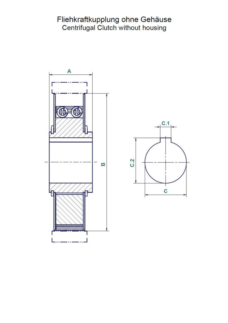 Centrifugal clutch without housing Amsbeck Maschinentechnik